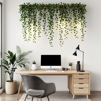 Büro mit Pflanzen-Deko - Wohnideen und Interior Design