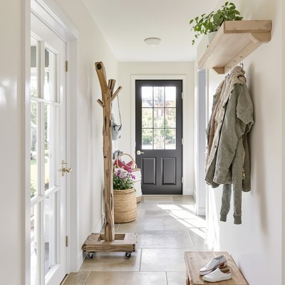 - Flur mit Naturmaterialien - Wohnideen und Interior Design