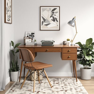 Retro-Stil Büroecke - Wohnideen und Interior Design